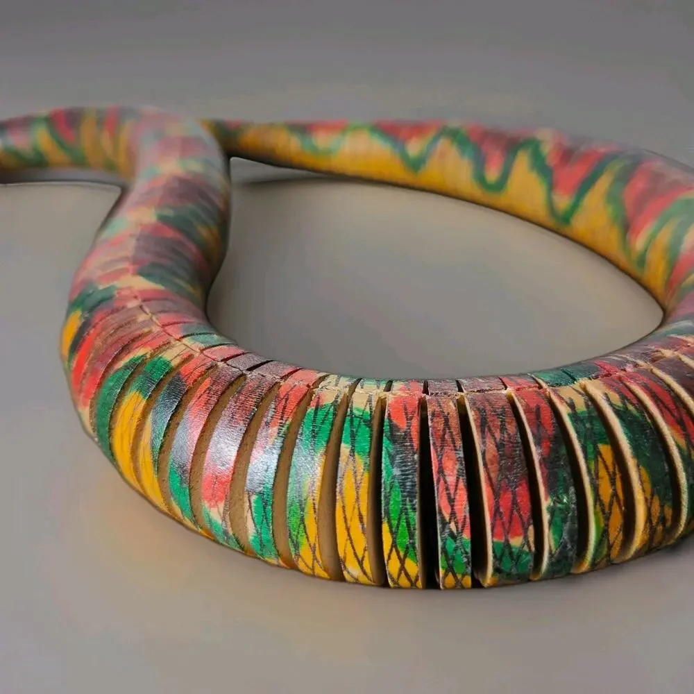 Vintage Articulated Wooden Snake Toy/Decor Reptiles 31
